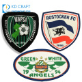 Custom design bestickte iron on embroidery woven name badge assorted hat soccer football team embroidered sport patches